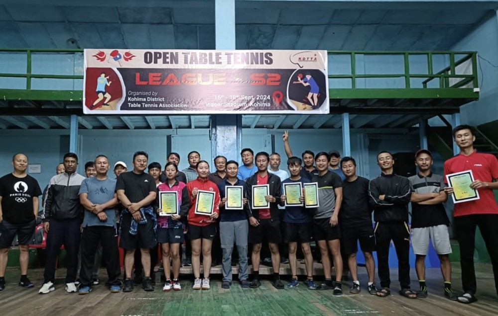 Open Table Tennis League Season 2 Concludes in Kohima